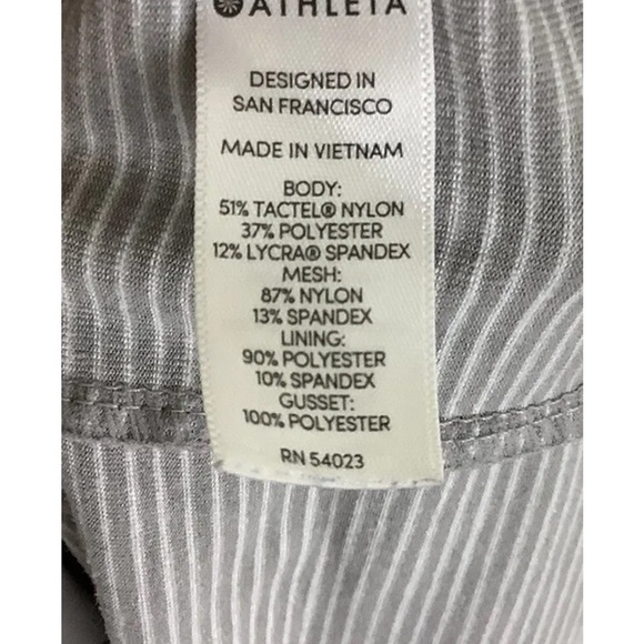 Athleta Sz XS Modern Metro Striped Skort Gray White Nylon Polyester A-Line - Picture 8 of 8